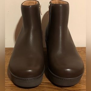 FITFLOP Women's Pilar Platform Ankle Boots Size 8 Brown
